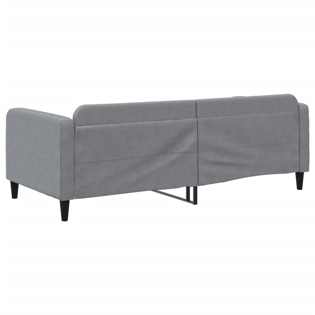 Day Bed without Mattress Light Grey 90x190 cm Fabric