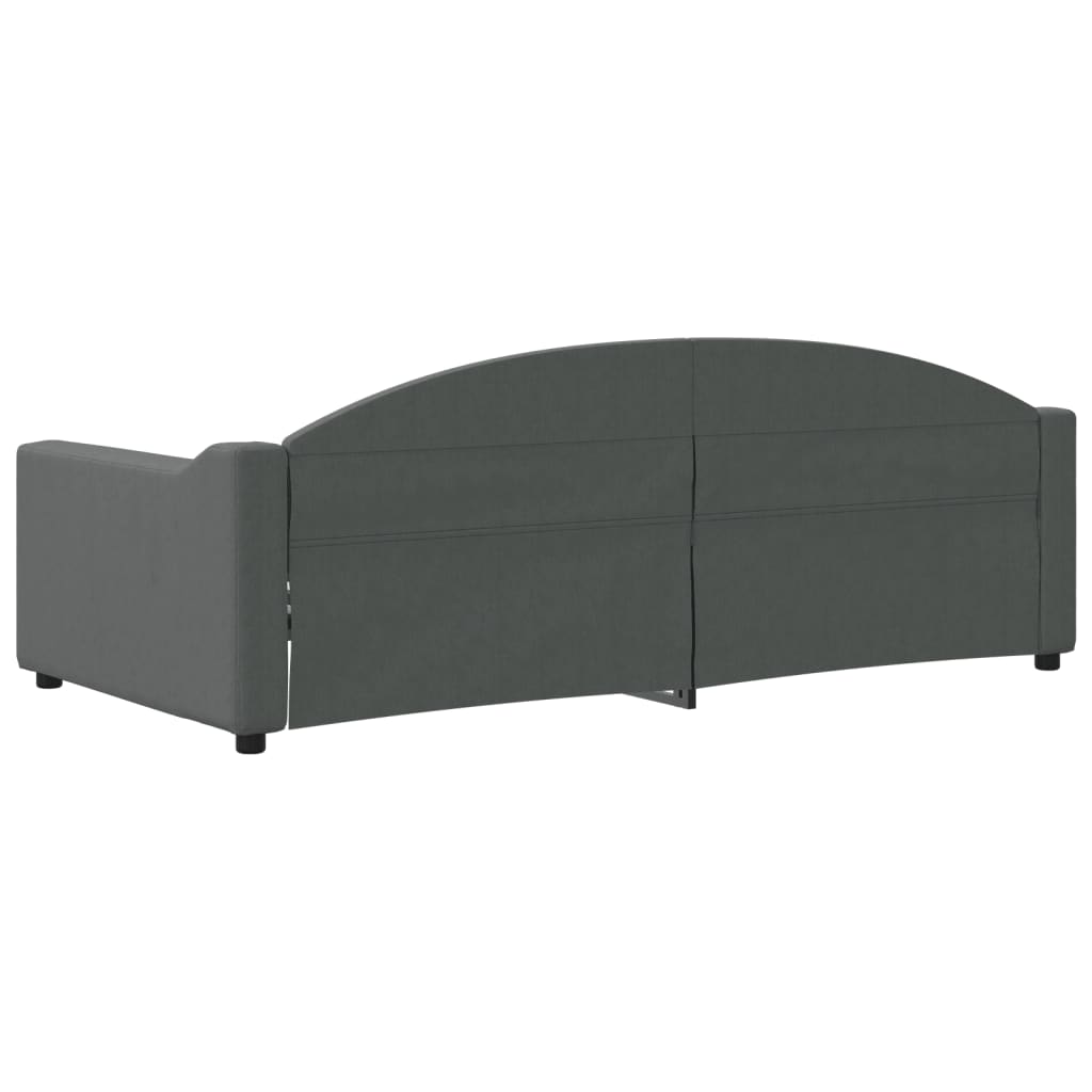 Day Bed without Mattress Dark Grey 90x190 cm Fabric