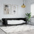 Day Bed without Mattress Black 90x190 cm Faux Leather