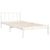 Bed Frame without Mattress White 90x190 cm Solid Wood Pine