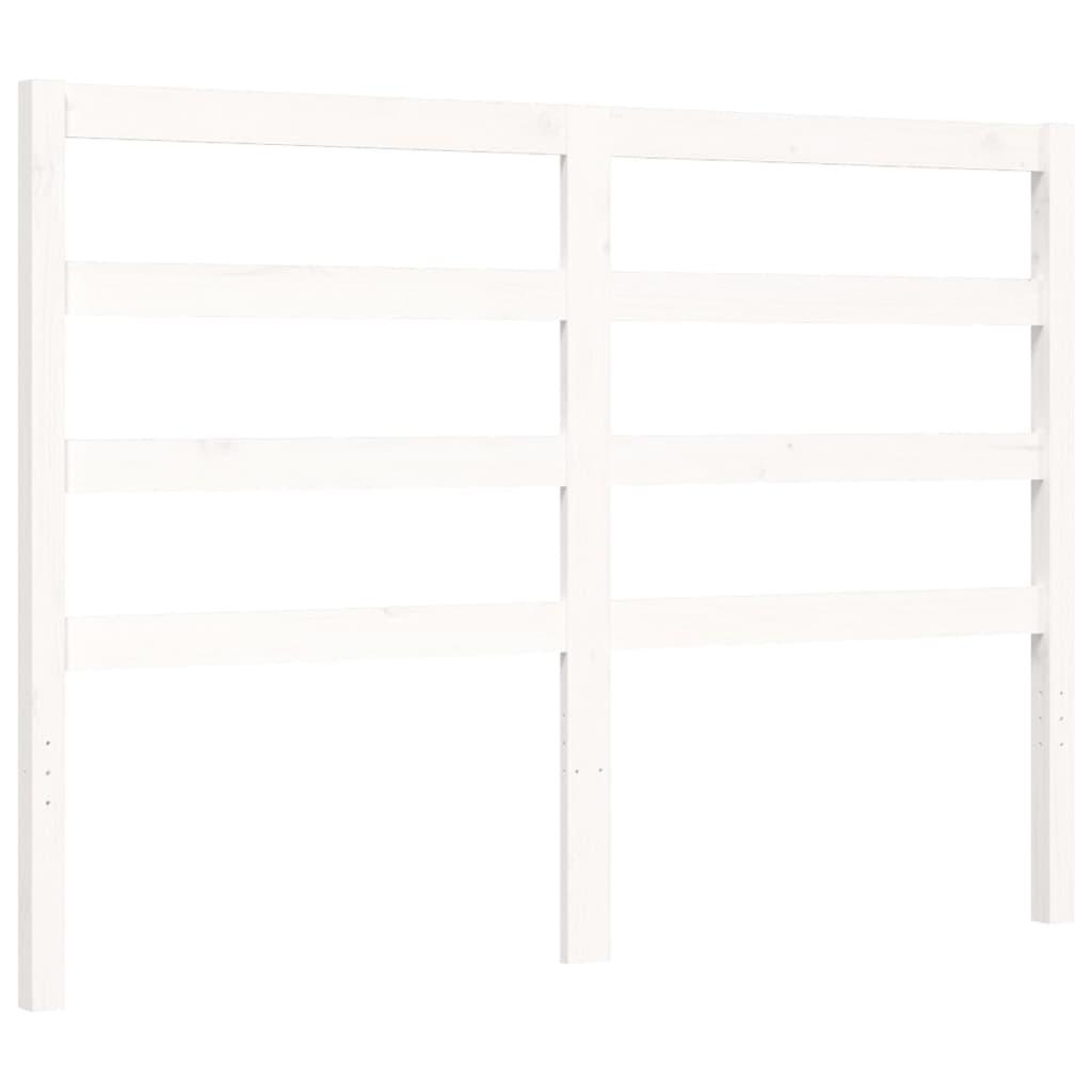 Bed Frame without Mattress White 135x190 cm Solid Wood Pine