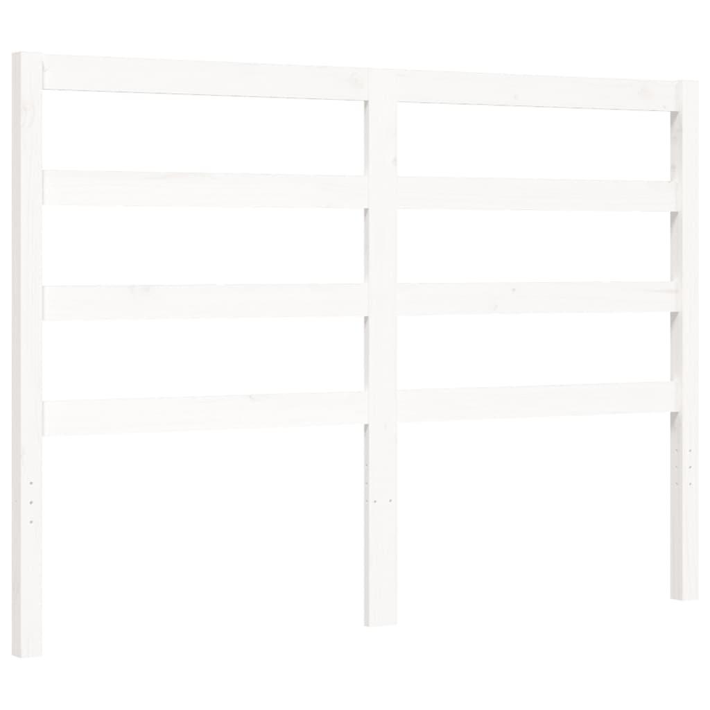 Bed Frame without Mattress White 150x200 cm Solid Wood Pine