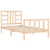 Bed Frame without Mattress 90x190 cm Solid Wood Pine