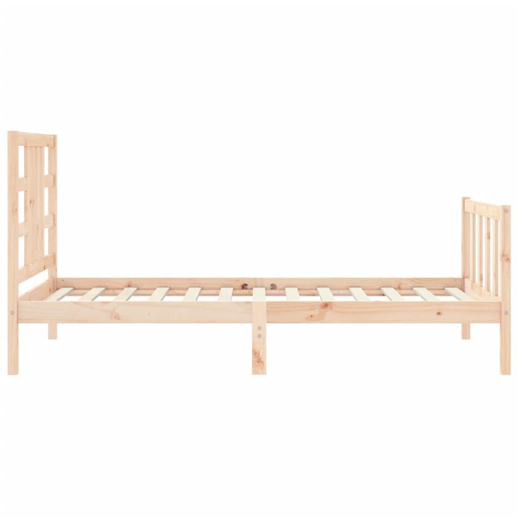 Bed Frame without Mattress 90x190 cm Solid Wood Pine