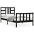 Bed Frame without Mattress Black 90x190 cm Solid Wood Pine