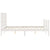 Bed Frame without Mattress White 135x190 cm Solid Wood Pine