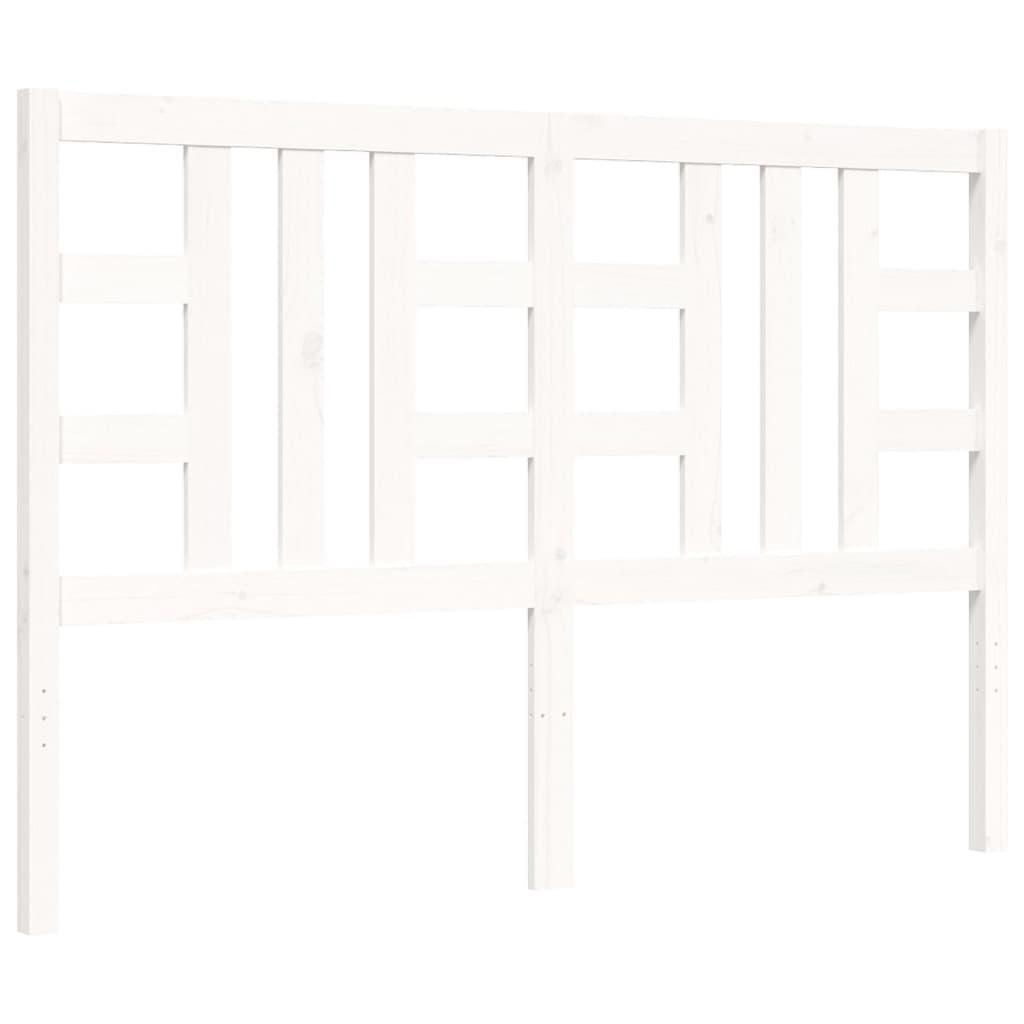 Bed Frame without Mattress White 135x190 cm Solid Wood Pine