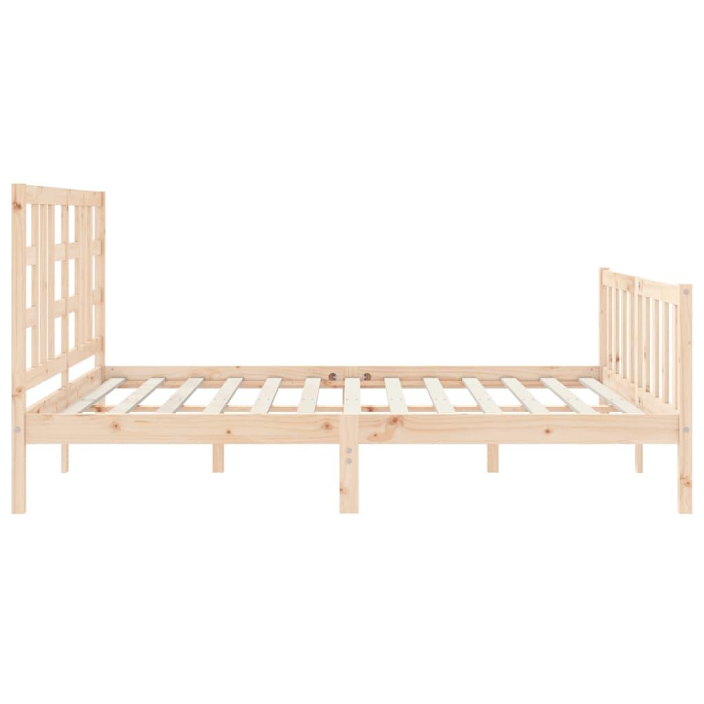 Bed Frame without Mattress 183x203 cm King Solid Wood Pine