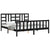 Bed Frame without Mattress Black 183x203 cm King Solid Wood Pine