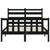 Bed Frame without Mattress Black 135x190 cm Solid Wood Pine