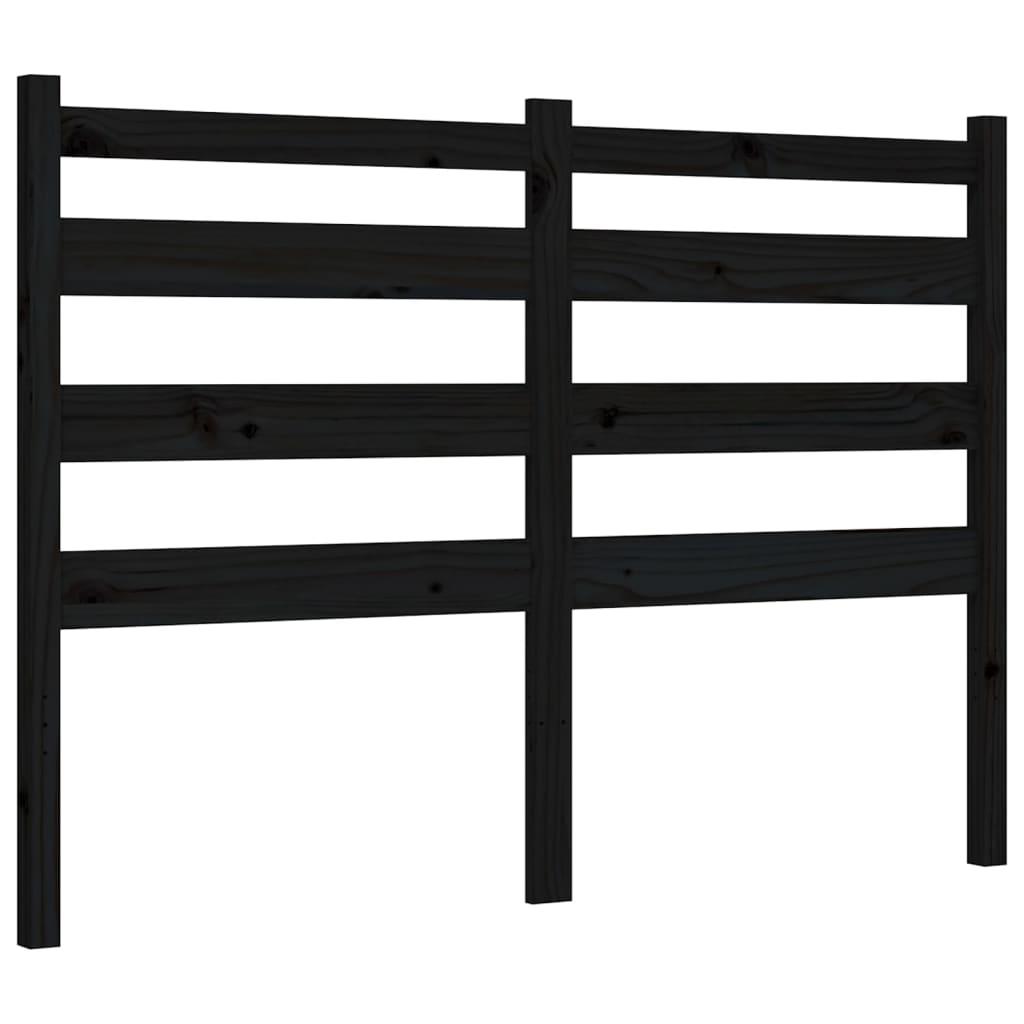 Bed Frame without Mattress Black 135x190 cm Solid Wood Pine