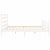 Bed Frame without Mattress White 183x203 cm King Solid Wood Pine