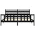 Bed Frame without Mattress Black 183x203 cm King Solid Wood Pine