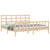 Bed Frame without Mattress 183x203 cm King Solid Wood Pine