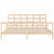 Bed Frame without Mattress 183x203 cm King Solid Wood Pine