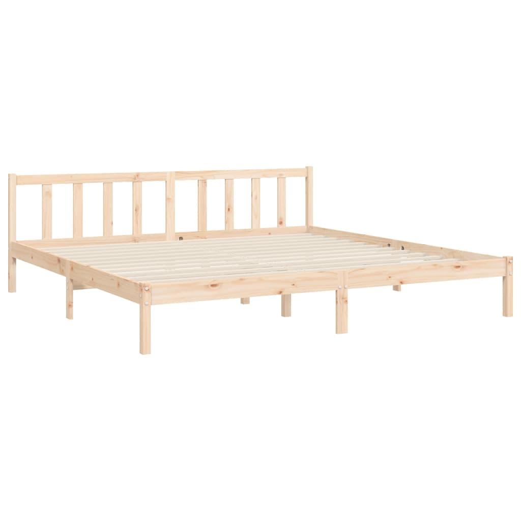 Bed Frame without Mattress 183x203 cm King Solid Wood Pine