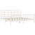 Bed Frame without Mattress White 183x203 cm King Solid Wood Pine