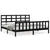 Bed Frame without Mattress Black 183x203 cm King Solid Wood Pine