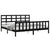 Bed Frame without Mattress Black 183x203 cm King Solid Wood Pine