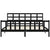 Bed Frame without Mattress Black 183x203 cm King Solid Wood Pine