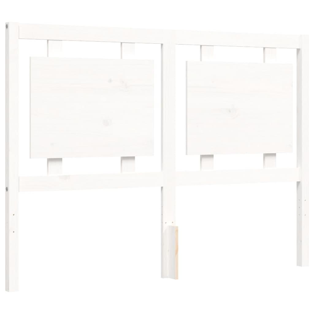 Bed Frame without Mattress White 135x190 cm Solid Wood Pine