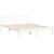 Bed Frame without Mattress White 135x190 cm Solid Wood Pine