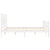 Bed Frame without Mattress White 150x200 cm Solid Wood Pine