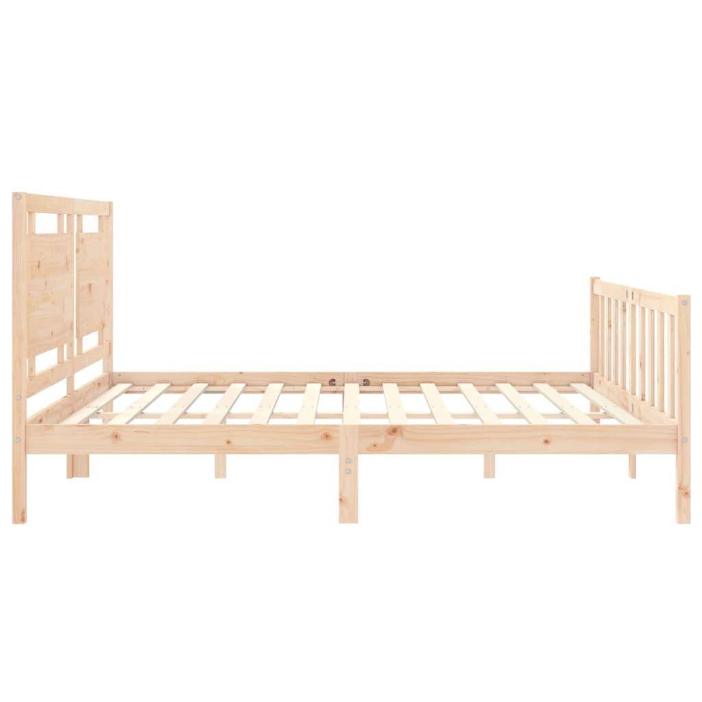 Bed Frame without Mattress 183x203 cm King Solid Wood Pine