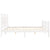 Bed Frame without Mattress White 183x203 cm King Solid Wood Pine