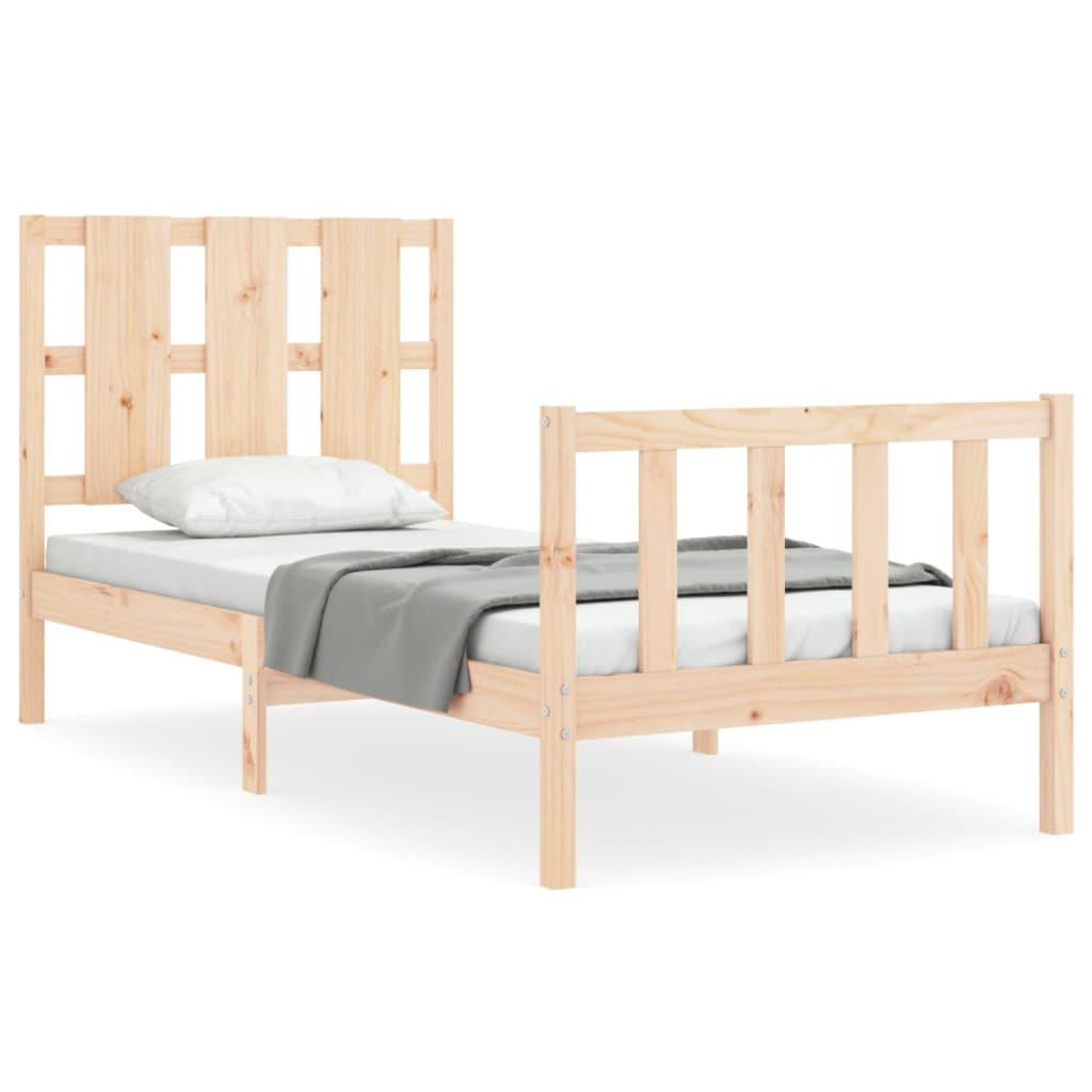 Bed Frame without Mattress 90x190 cm Solid Wood Pine