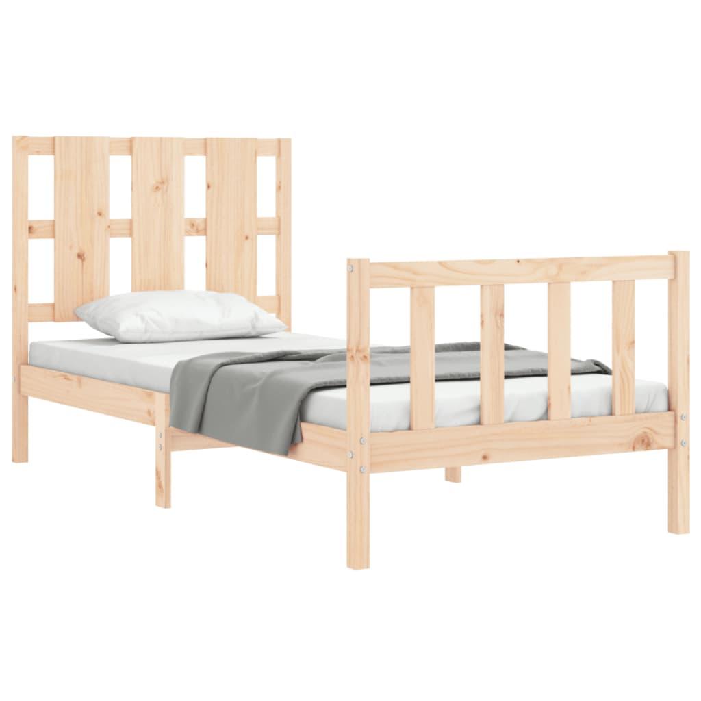 Bed Frame without Mattress 90x190 cm Solid Wood Pine