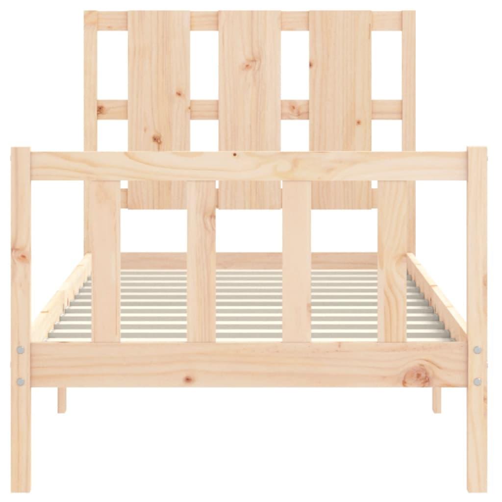 Bed Frame without Mattress 90x190 cm Solid Wood Pine