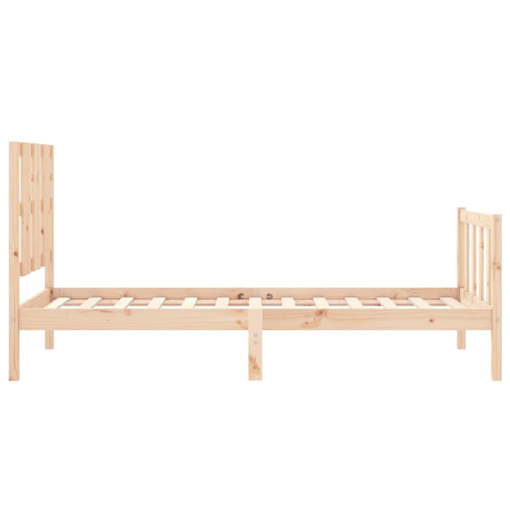 Bed Frame without Mattress 90x190 cm Solid Wood Pine