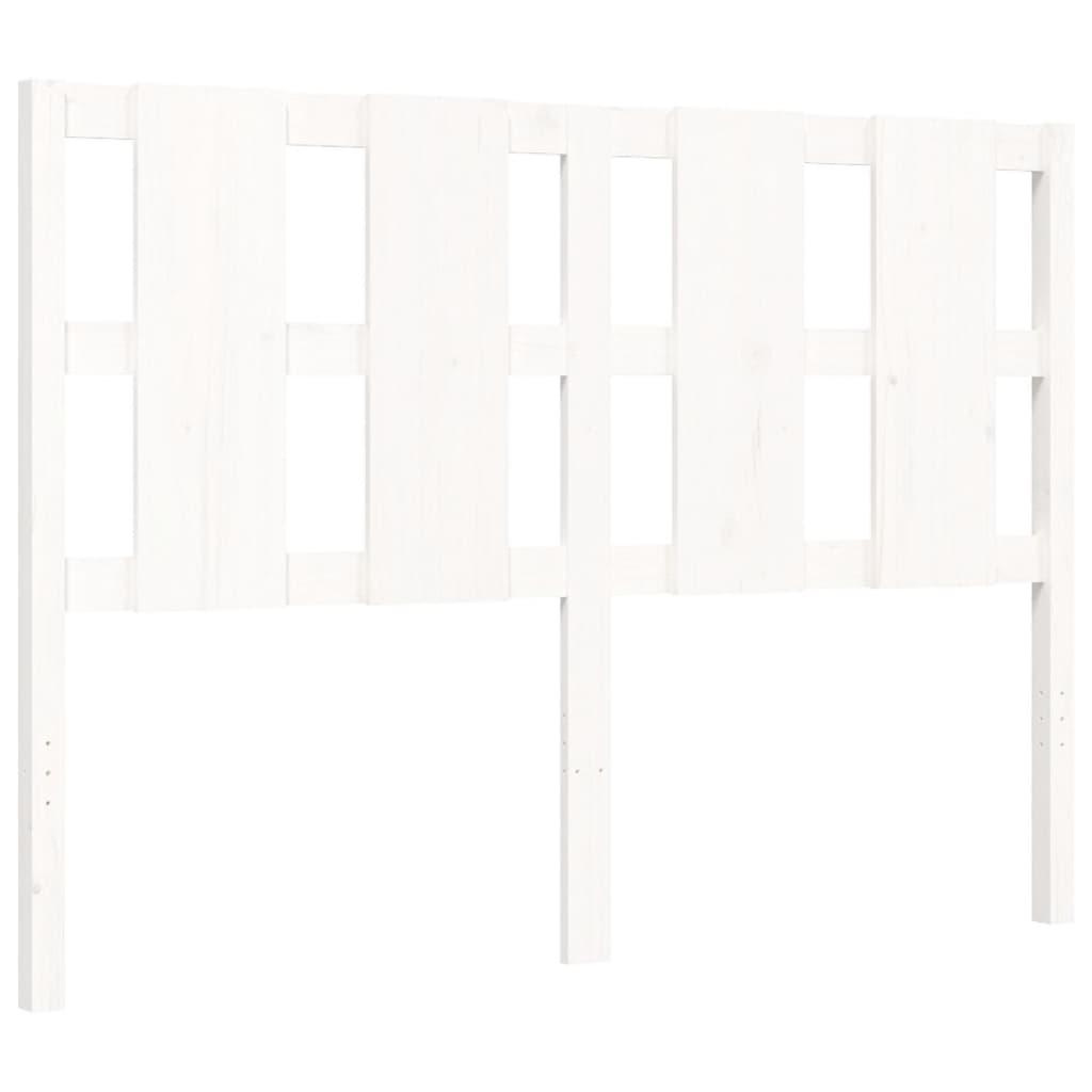 Bed Frame without Mattress White 135x190 cm Solid Wood Pine