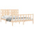 Bed Frame without Mattress 150x200 cm Solid Wood Pine