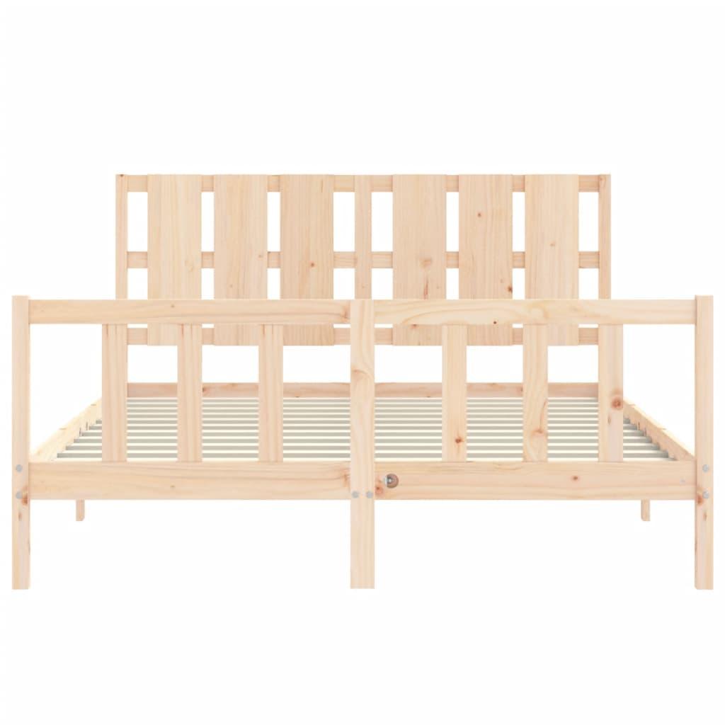 Bed Frame without Mattress 150x200 cm Solid Wood Pine