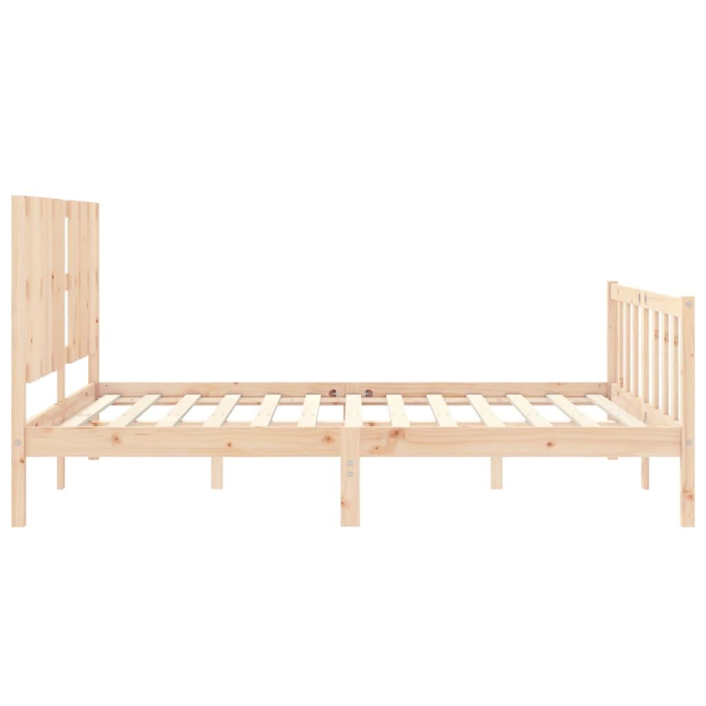 Bed Frame without Mattress 150x200 cm Solid Wood Pine