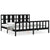 Bed Frame without Mattress Black 183x203 cm King Solid Wood Pine