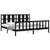 Bed Frame without Mattress Black 183x203 cm King Solid Wood Pine