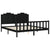 Bed Frame without Mattress Black 183x203 cm King Solid Wood Pine