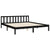 Bed Frame without Mattress Black 183x203 cm King Solid Wood Pine