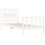 Bed Frame with Headboard White 92x187 cm Single Size Solid Wood