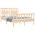 Bed Frame without Mattress 135x190 cm Solid Wood Pine