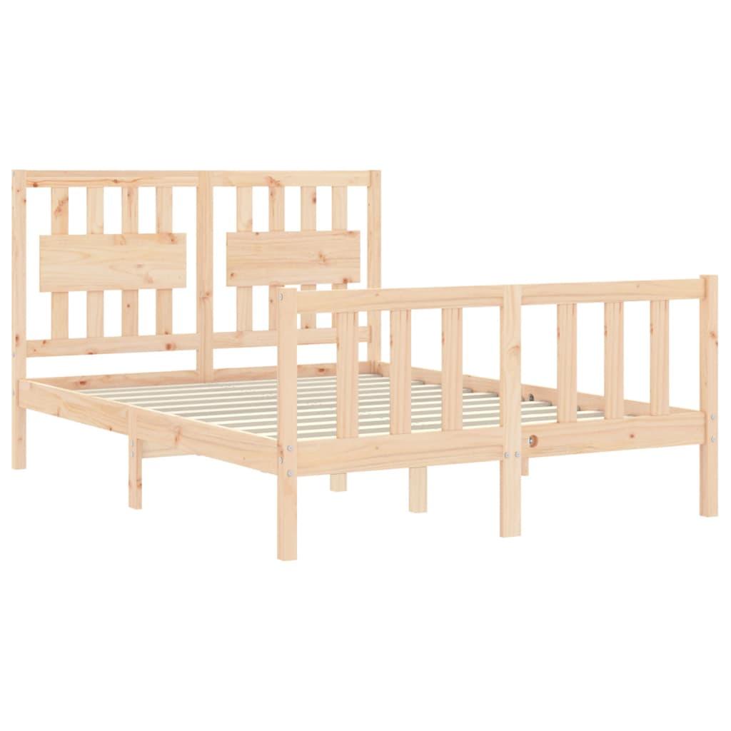 Bed Frame without Mattress 135x190 cm Solid Wood Pine