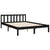 Bed Frame without Mattress Black 135x190 cm Solid Wood Pine