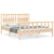 Bed Frame without Mattress 150x200 cm Solid Wood Pine