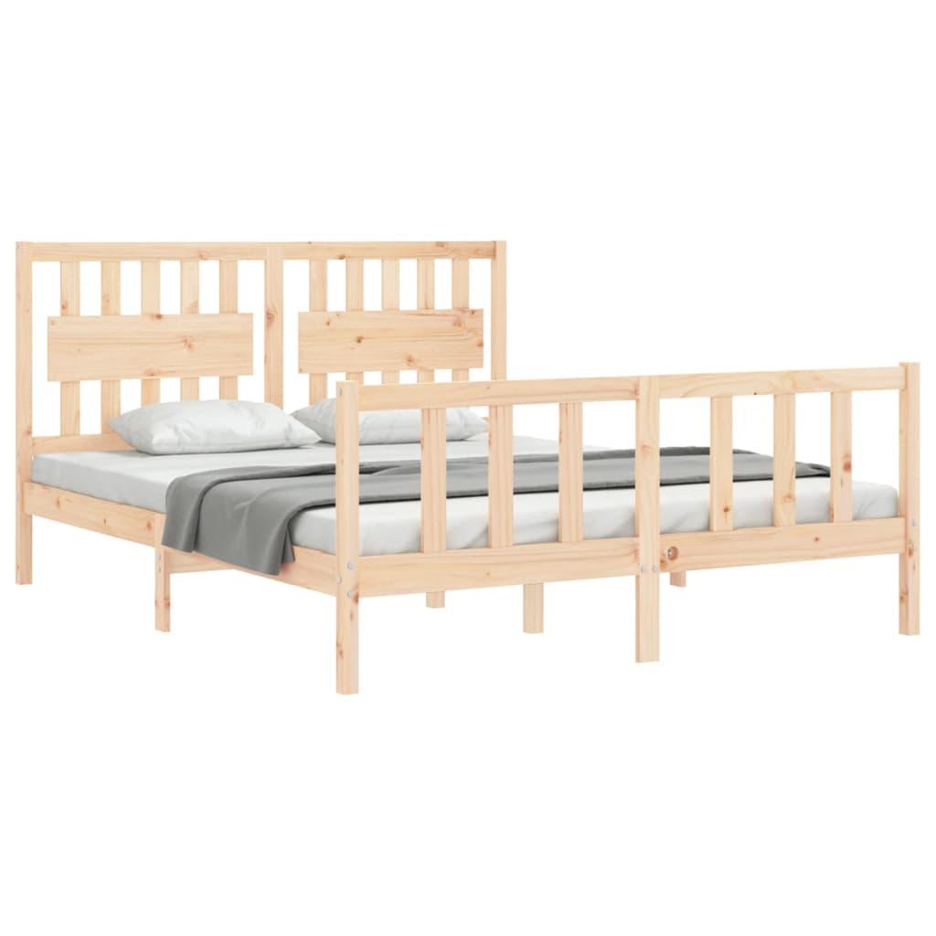 Bed Frame without Mattress 150x200 cm Solid Wood Pine