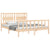 Bed Frame without Mattress 150x200 cm Solid Wood Pine