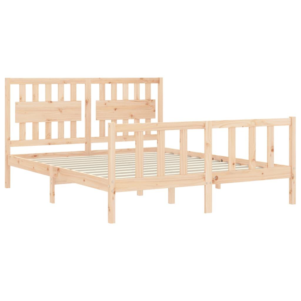 Bed Frame without Mattress 150x200 cm Solid Wood Pine