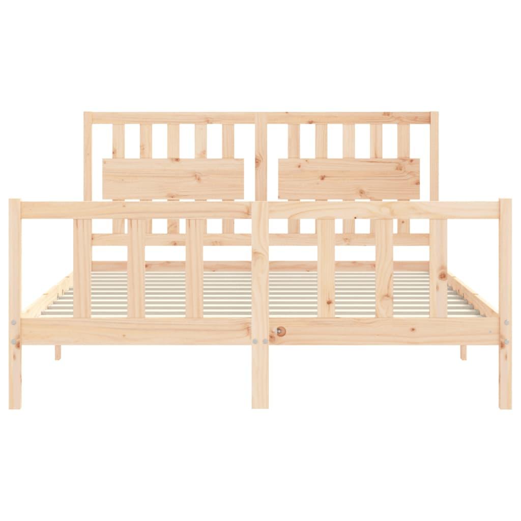 Bed Frame without Mattress 150x200 cm Solid Wood Pine